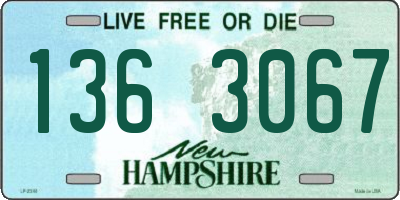 NH license plate 1363067