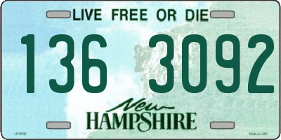 NH license plate 1363092