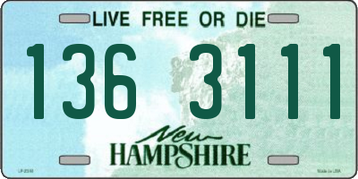 NH license plate 1363111
