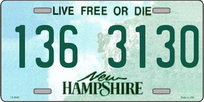 NH license plate 1363130