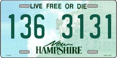 NH license plate 1363131
