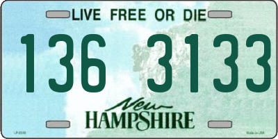 NH license plate 1363133