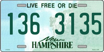 NH license plate 1363135