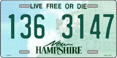 NH license plate 1363147