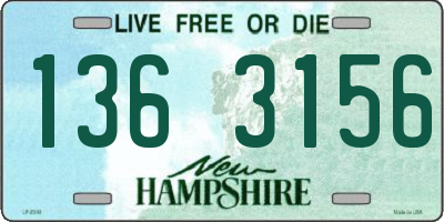 NH license plate 1363156