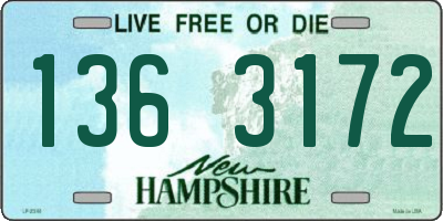 NH license plate 1363172