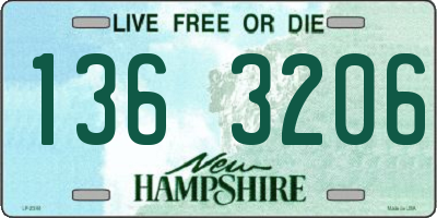 NH license plate 1363206