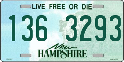 NH license plate 1363293