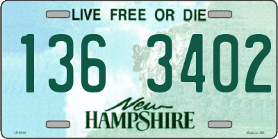 NH license plate 1363402