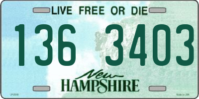 NH license plate 1363403