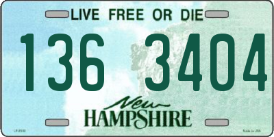 NH license plate 1363404