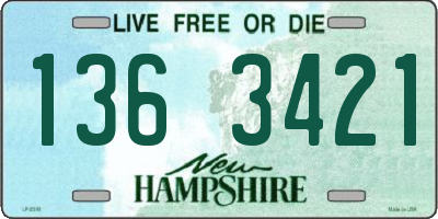 NH license plate 1363421