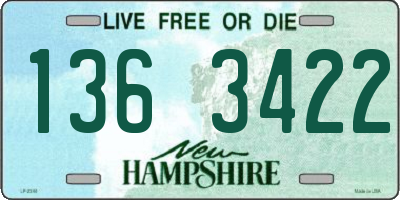 NH license plate 1363422