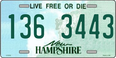 NH license plate 1363443