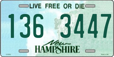 NH license plate 1363447