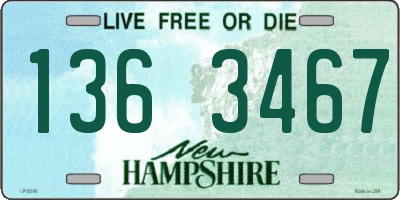 NH license plate 1363467