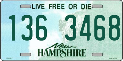 NH license plate 1363468