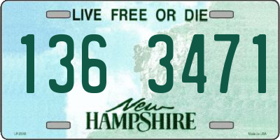 NH license plate 1363471