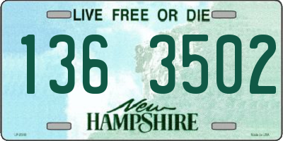 NH license plate 1363502