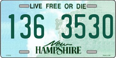NH license plate 1363530