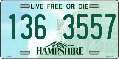 NH license plate 1363557