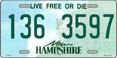NH license plate 1363597