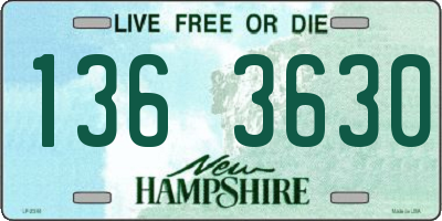 NH license plate 1363630