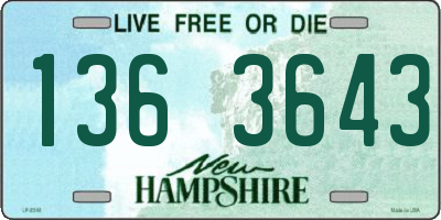 NH license plate 1363643