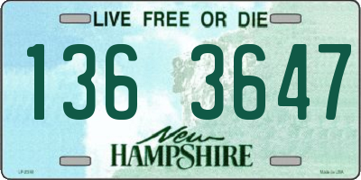 NH license plate 1363647