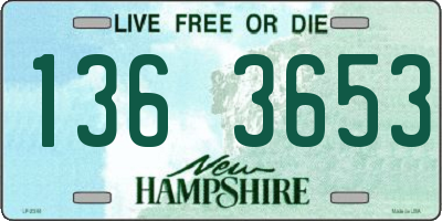 NH license plate 1363653
