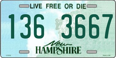 NH license plate 1363667