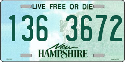NH license plate 1363672