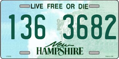 NH license plate 1363682