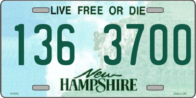 NH license plate 1363700