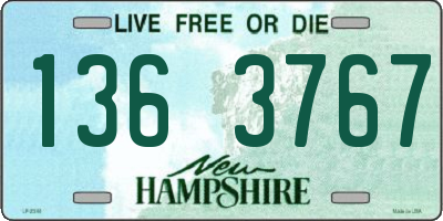 NH license plate 1363767