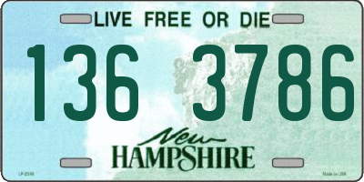 NH license plate 1363786