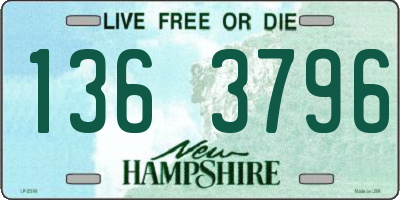 NH license plate 1363796