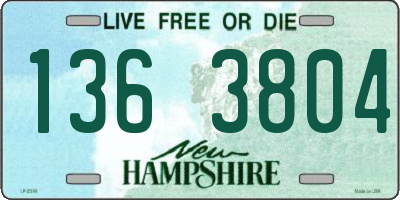 NH license plate 1363804