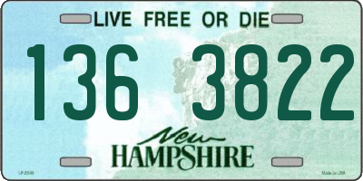 NH license plate 1363822