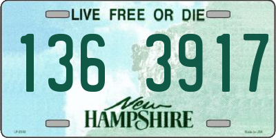 NH license plate 1363917