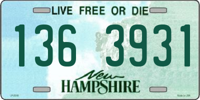 NH license plate 1363931