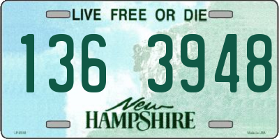 NH license plate 1363948