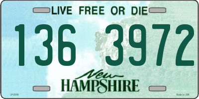 NH license plate 1363972
