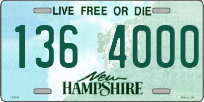 NH license plate 1364000