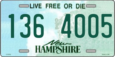 NH license plate 1364005