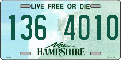 NH license plate 1364010