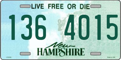 NH license plate 1364015