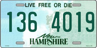 NH license plate 1364019