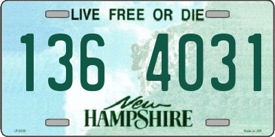 NH license plate 1364031
