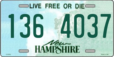 NH license plate 1364037